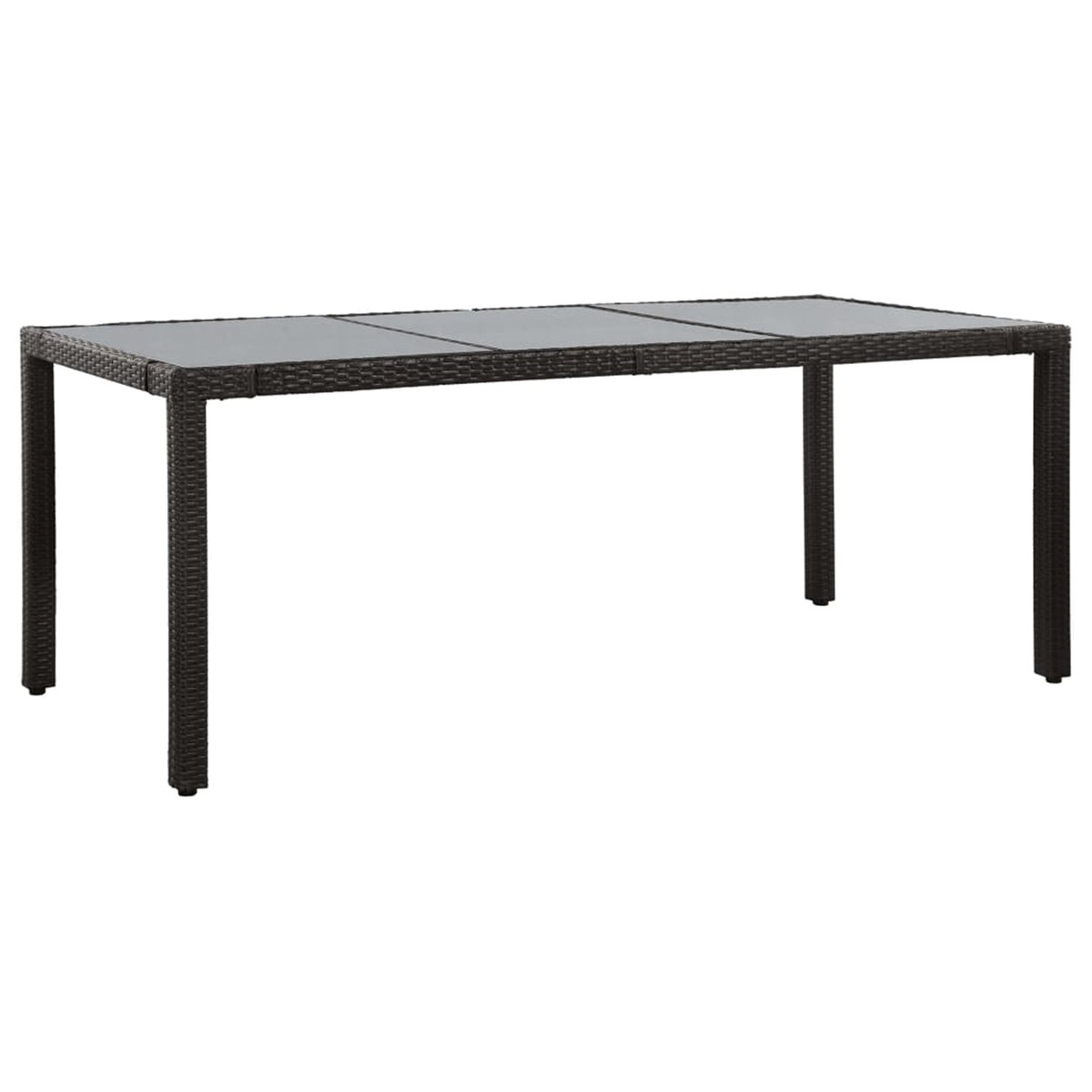 Salon de jardin au style contemporain noir, HOME MAISON
