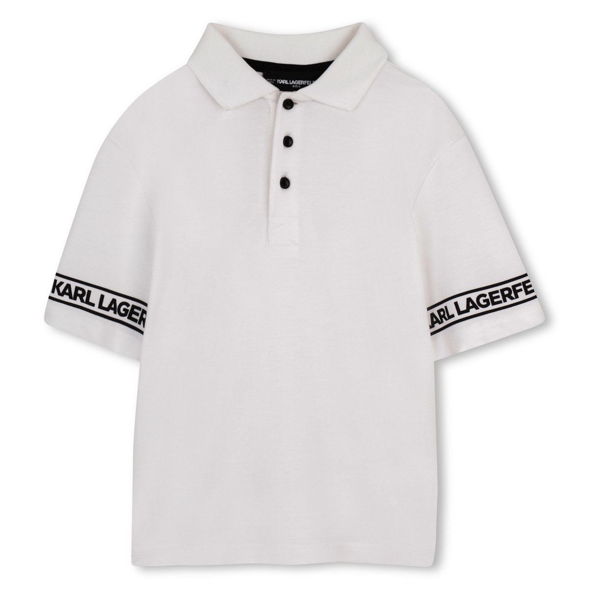 Polo manches courtes blanc, KARL LAGERFELD KIDS