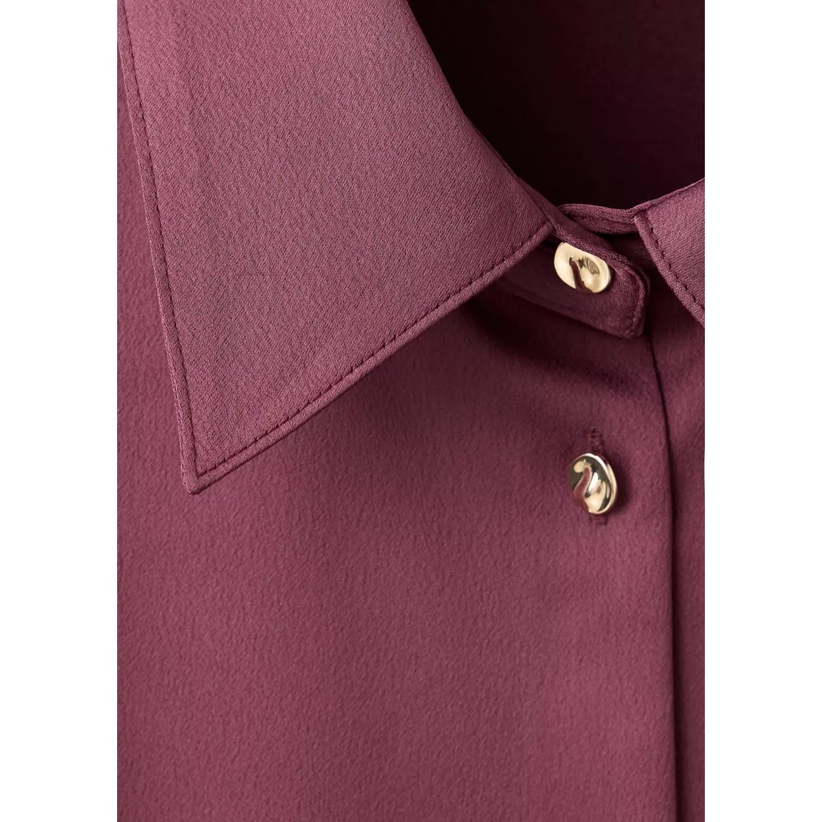 Chemise satinée regular-fit prune, MANGO