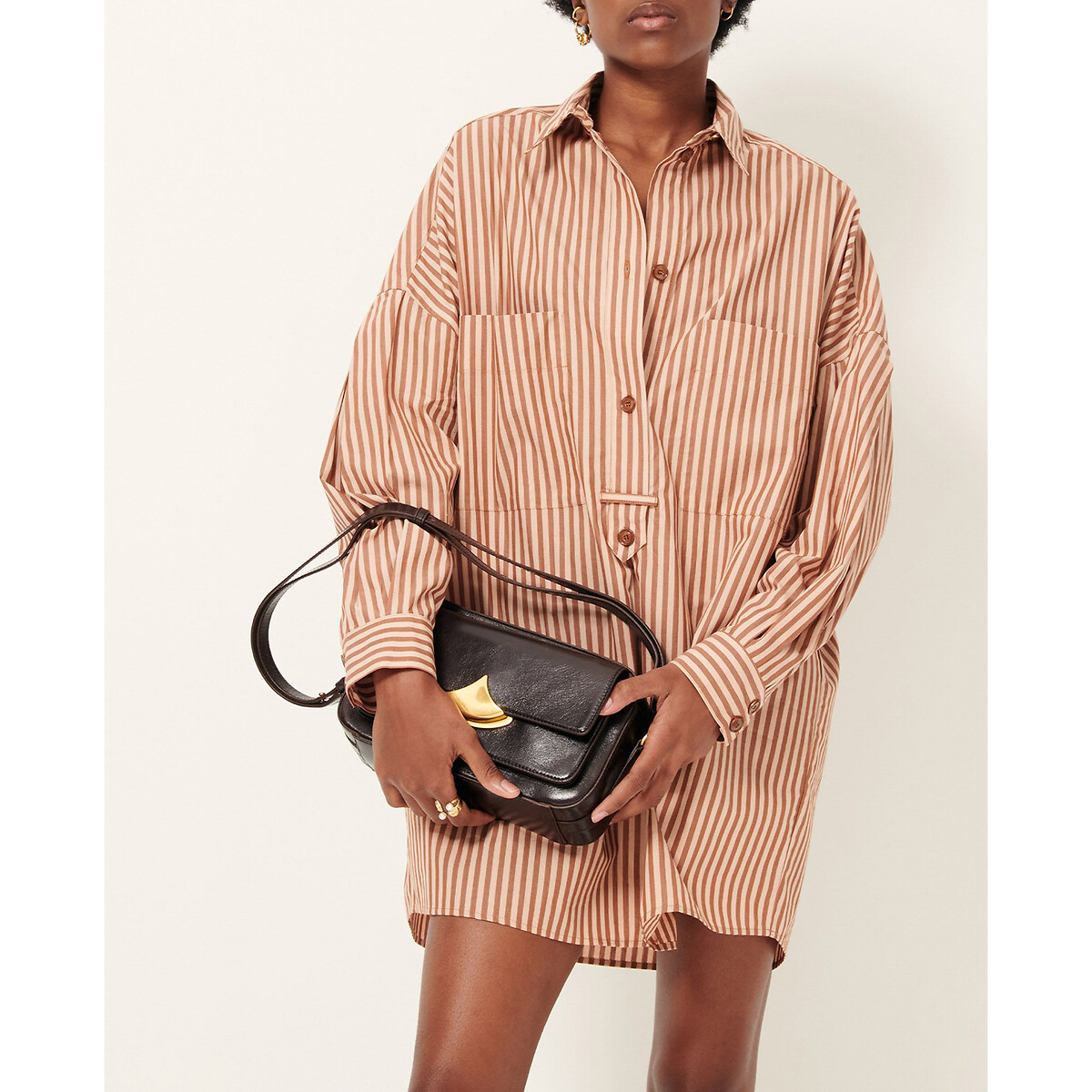 Robe chemise rayée ample, FONTELLA blush, SESSUN
