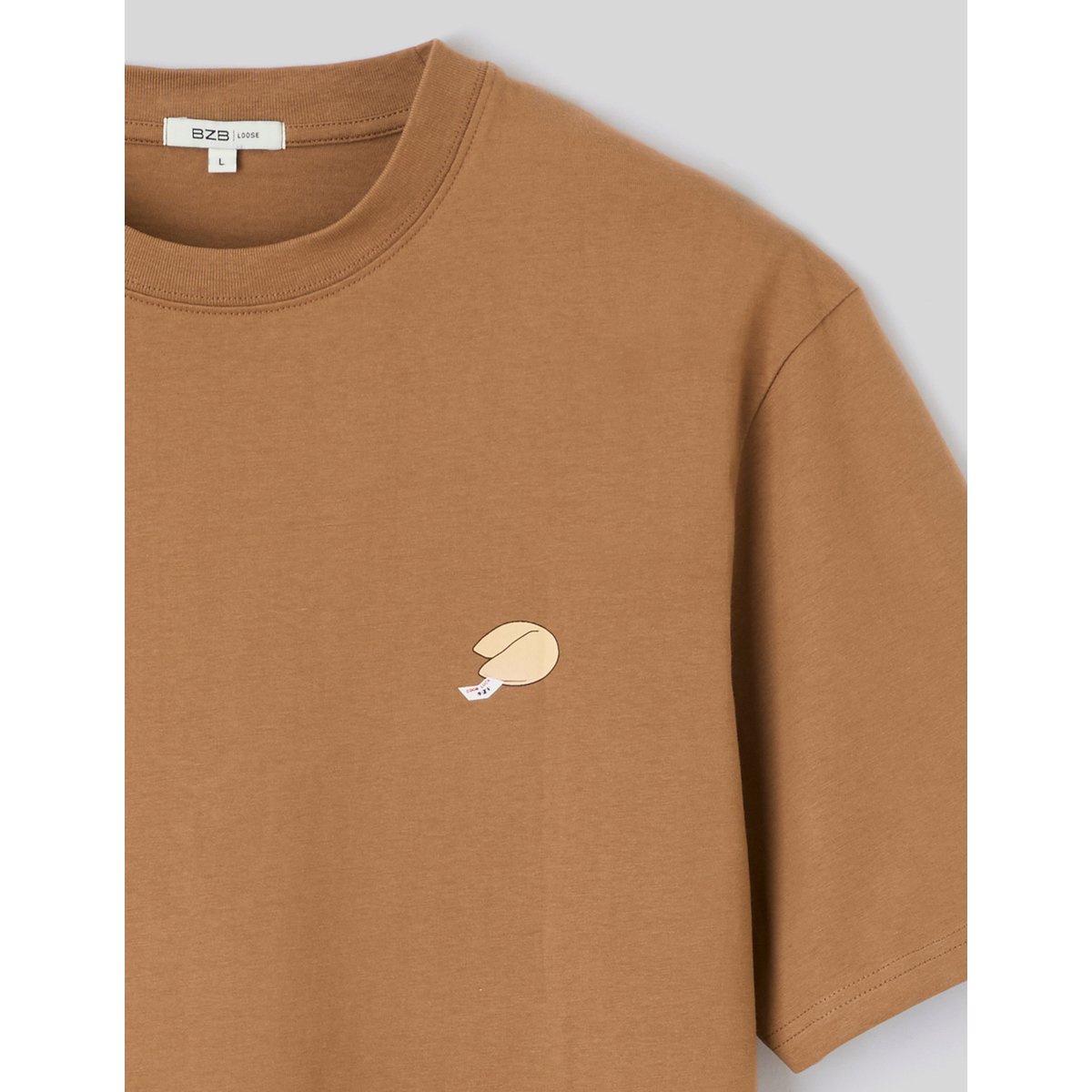 T-shirt imprimé poitrine camel, BZB
