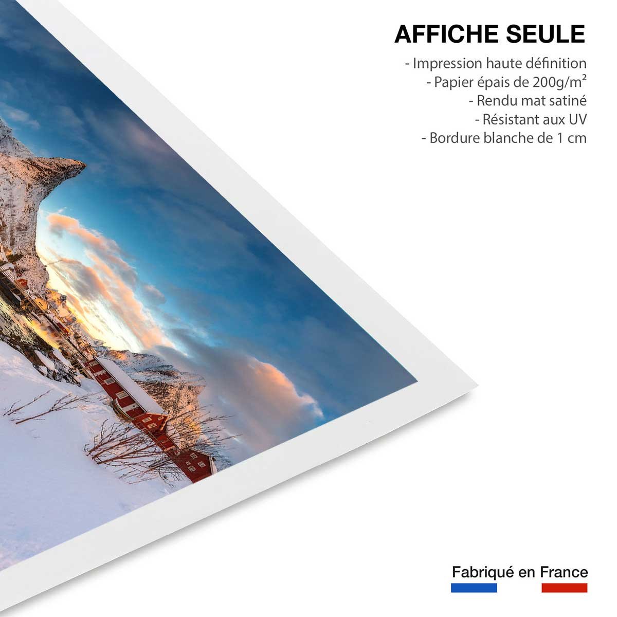 Affiche paysage Reine des Glaces affiche seule, HEXOA