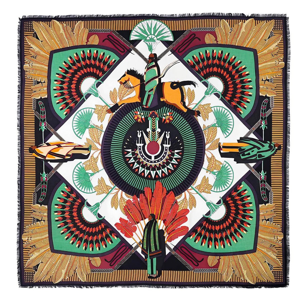 Foulard à motifs MACHU PICHU noir, WILD