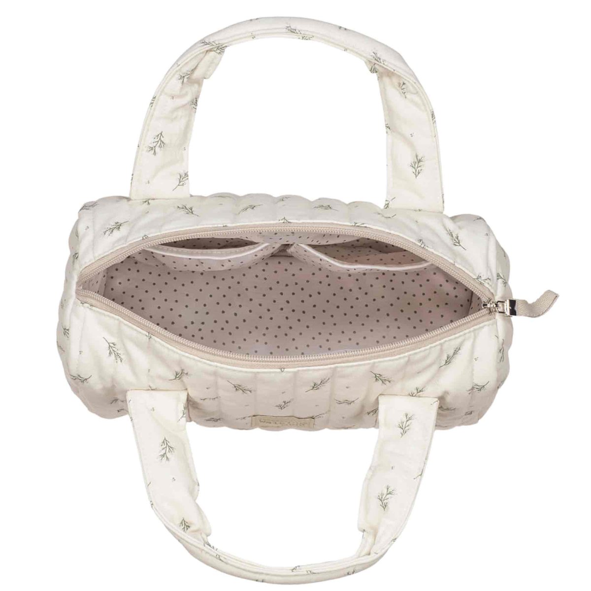 Mini sac ecru, vert, WALKING MUM