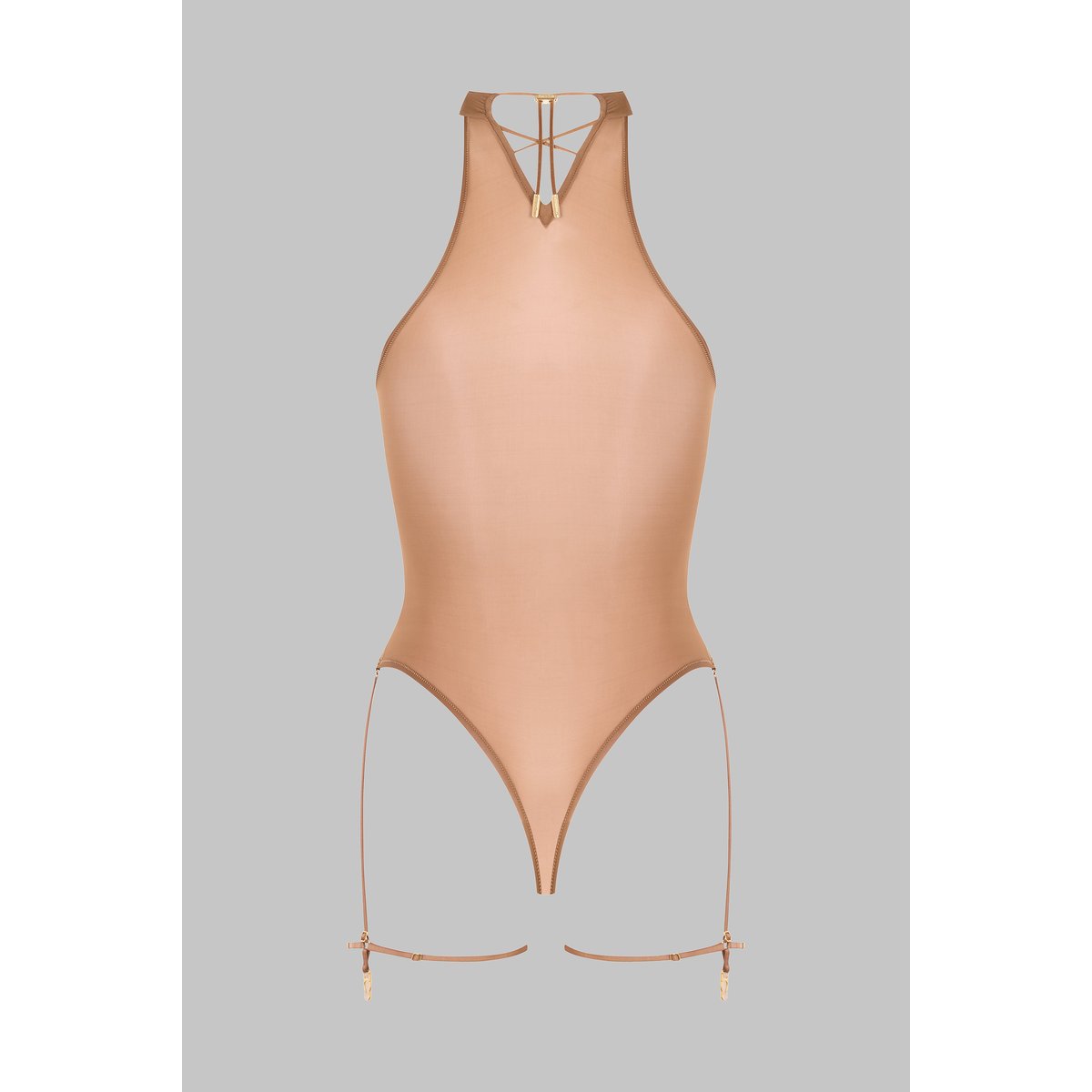 Body string encolure américaine FRENCH KISS LIGHT sienne, MAISON CLOSE