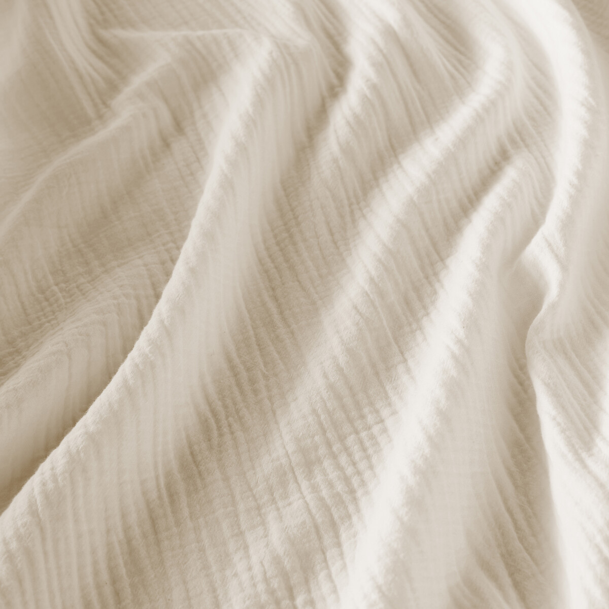 Kumla Cotton Muslin Curtain Panel chalk, LA REDOUTE INTERIEURS