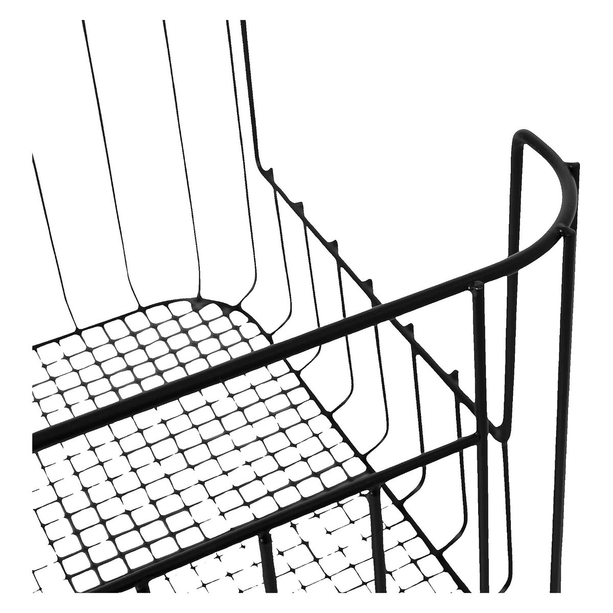 Panier de rangement en métal noir, HABITAT