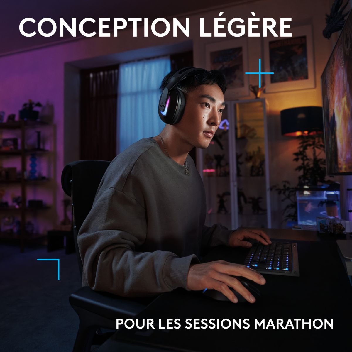 Casque gamer G522 LIGHTSPEED Noir noir, LOGITECH