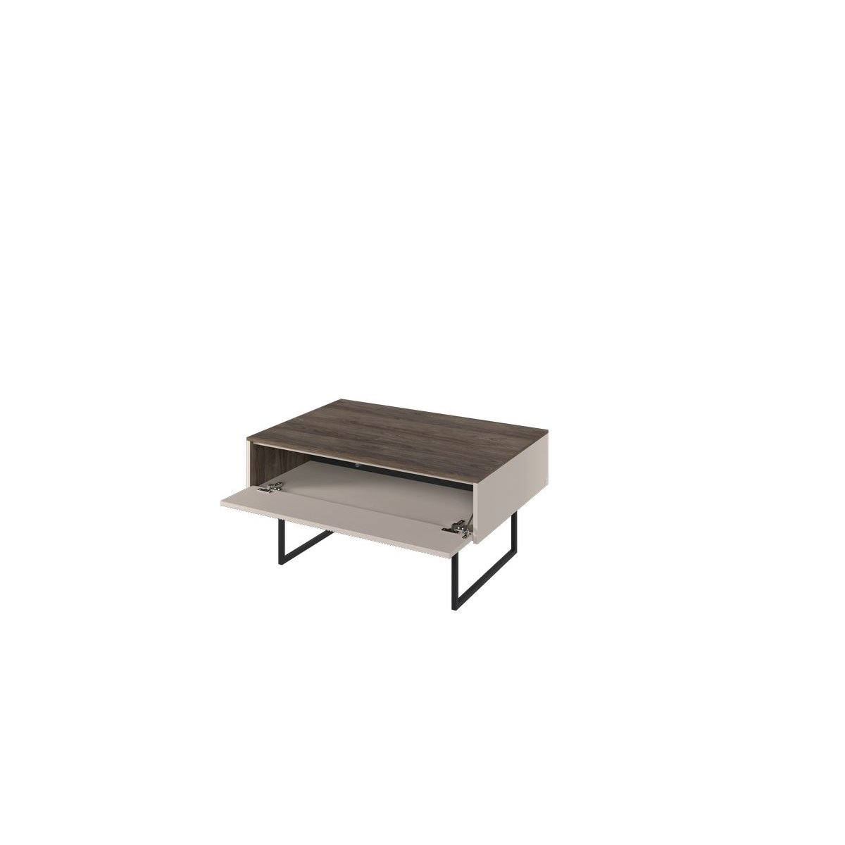 Table basse rectangulaire en panneaux de particules, LOUNA beige, BOBOCHIC