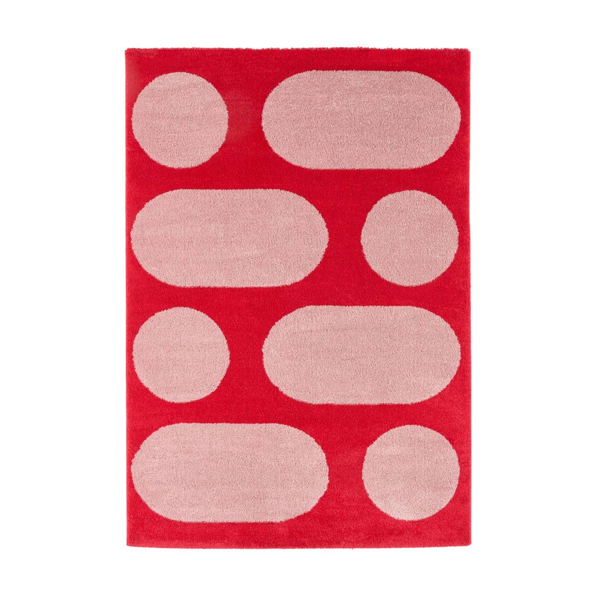 Tapis intérieur rectangulaire vintage JOYCE rouge / rose, SWEEEK