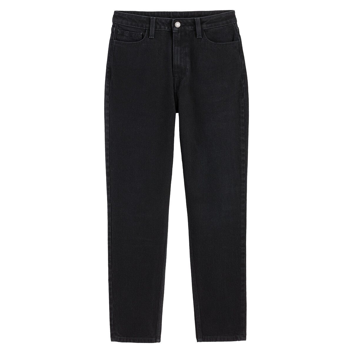 High Waist Boyfriend Jeans brushed black, LA REDOUTE COLLECTIONS