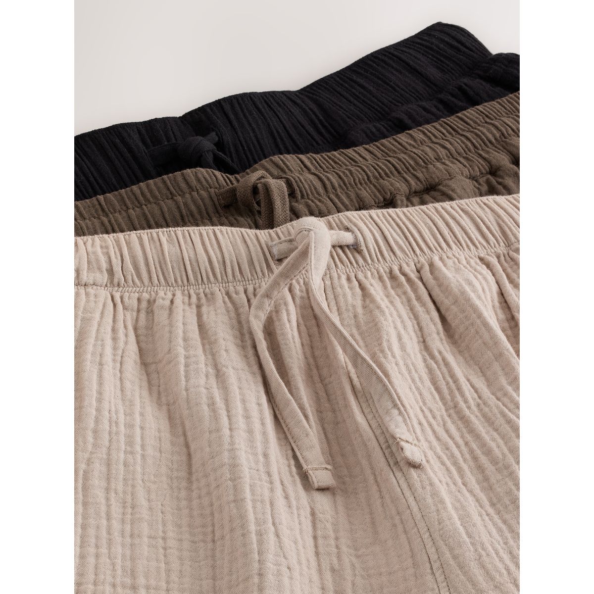Short en étamine, lot de 3 naturel, NEXT