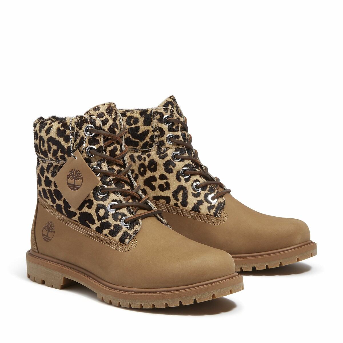 Boots à lacets Premium Boot beige/léopard, TIMBERLAND