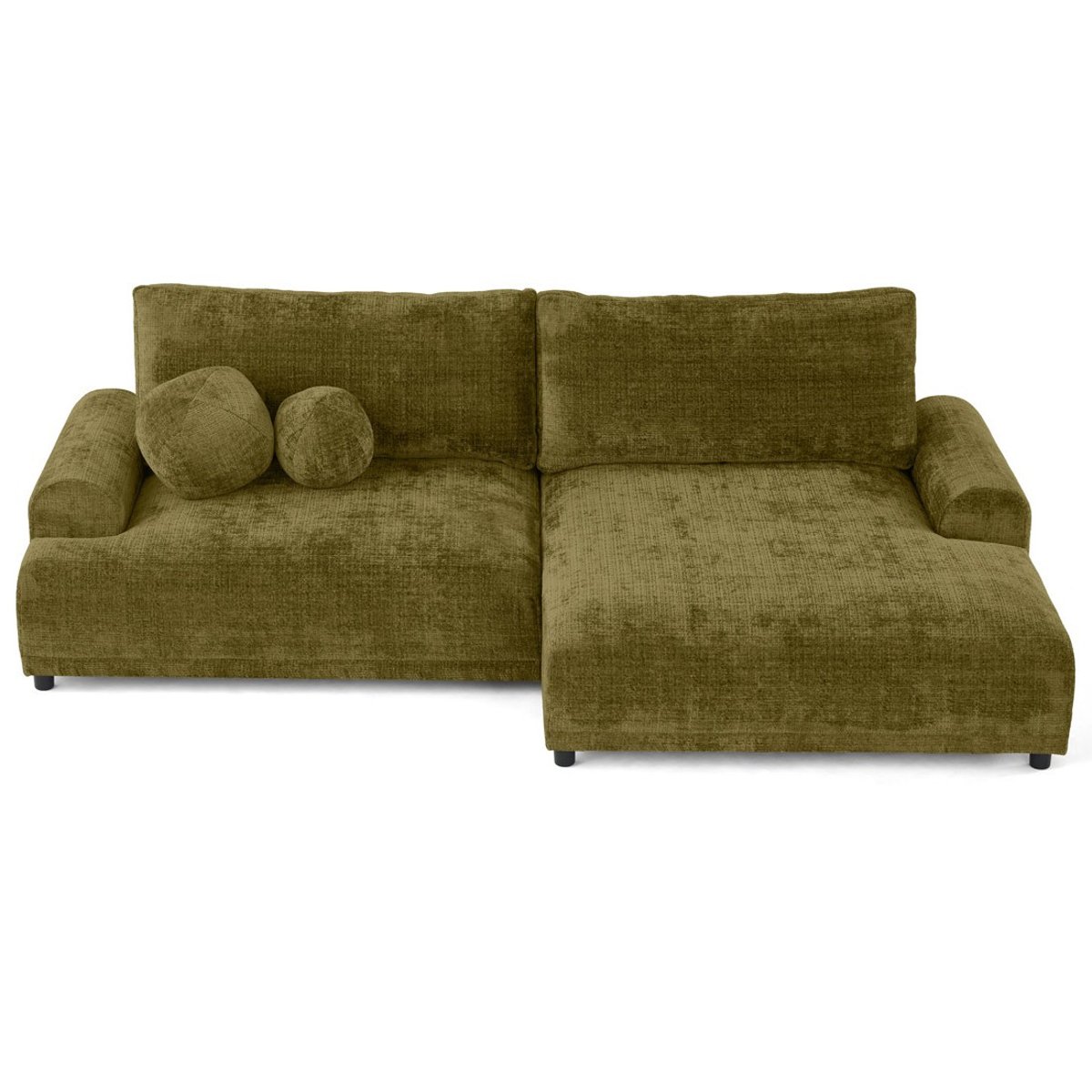 Canapé d'Angle Convertible 4 places - NELLY vert olive, BEST MOBILIER