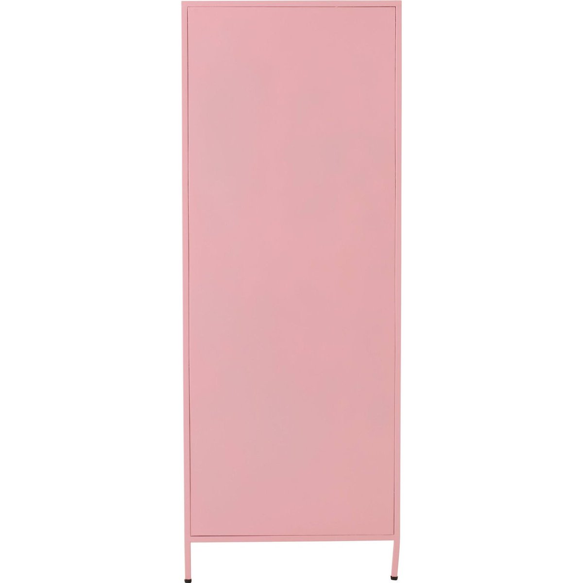 Armoire vitrine en métal à porte vague rose clair, RECOLLECTION