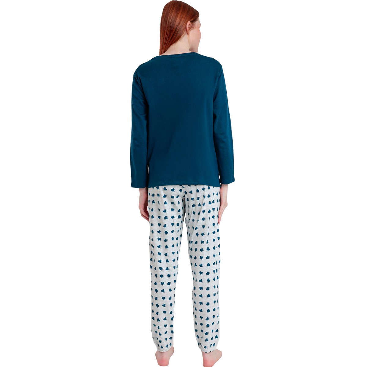 Pyjama pantalon top manches longues You Make My Love Disney bleu marine, ADMAS