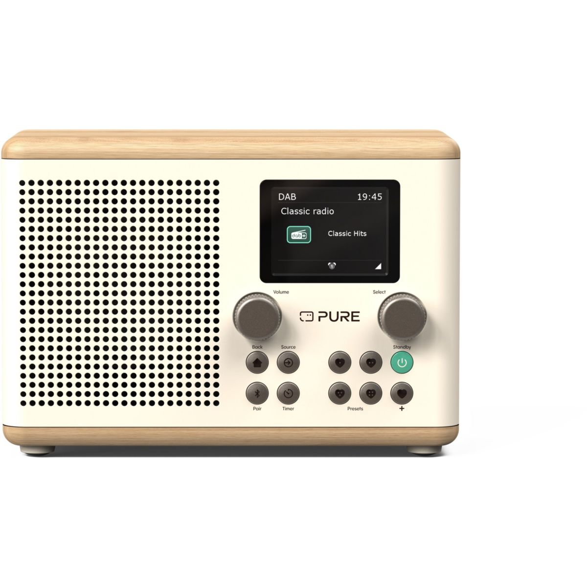 Radio DAB Classic H4 Cotton White coton blanc, PURE