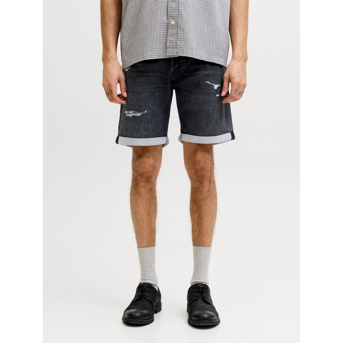 Short En Denim black denim 1, JACK & JONES