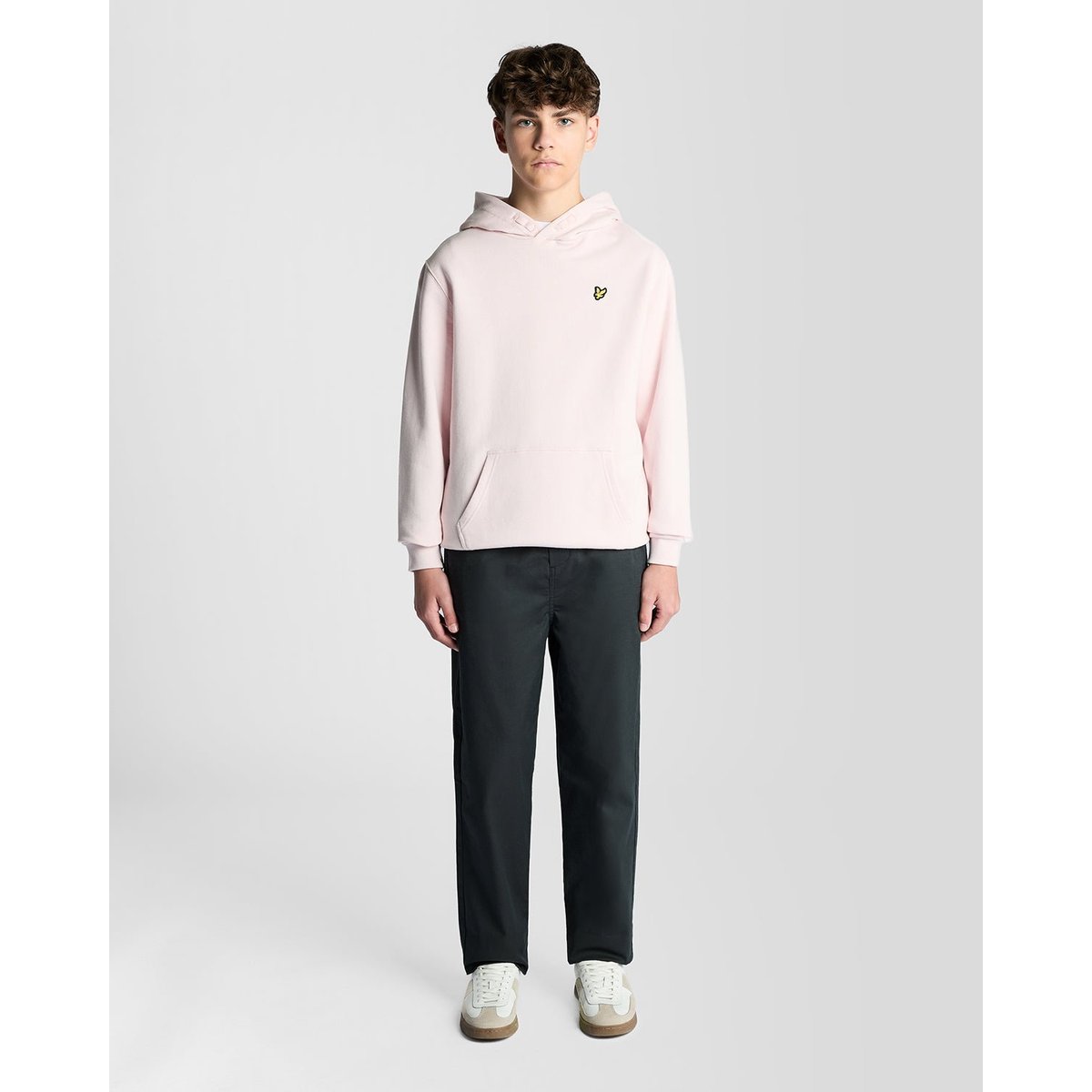Sweat à capuche en coton loopback rose clair, LYLE & SCOTT