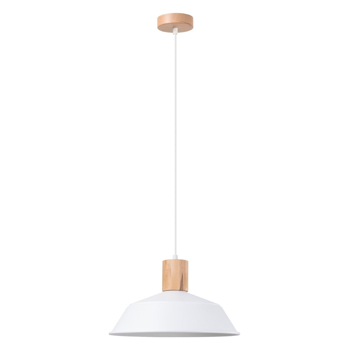 Suspension Acier Blanc E27 1 Fano blanc, EDEN
