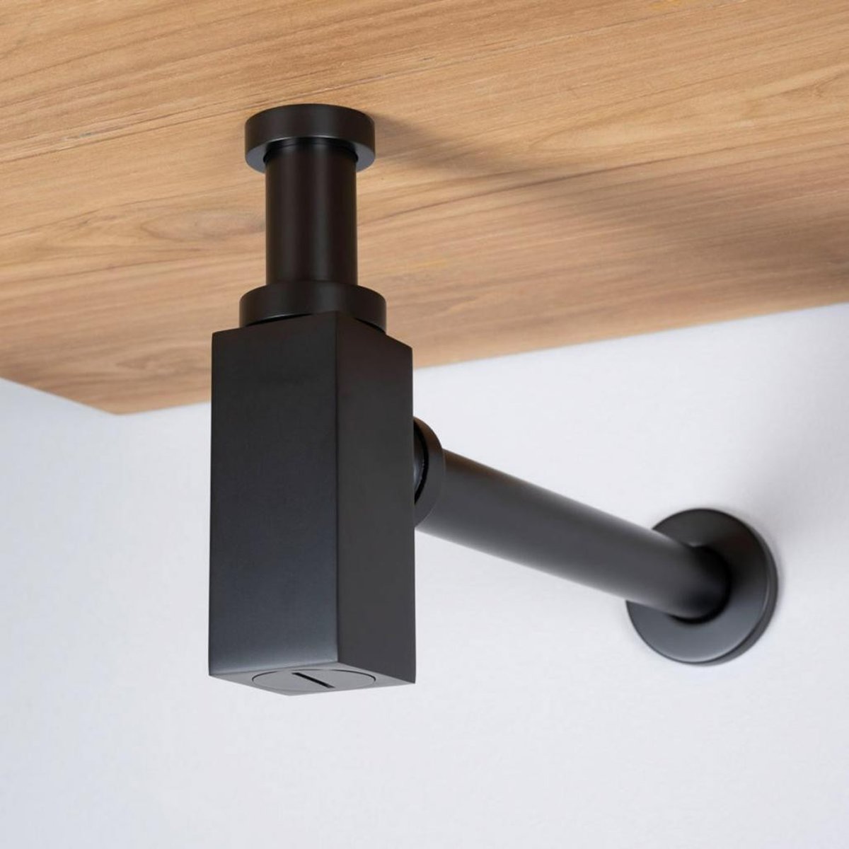 Siphon rond cylindrique noir, WANDA COLLECTION
