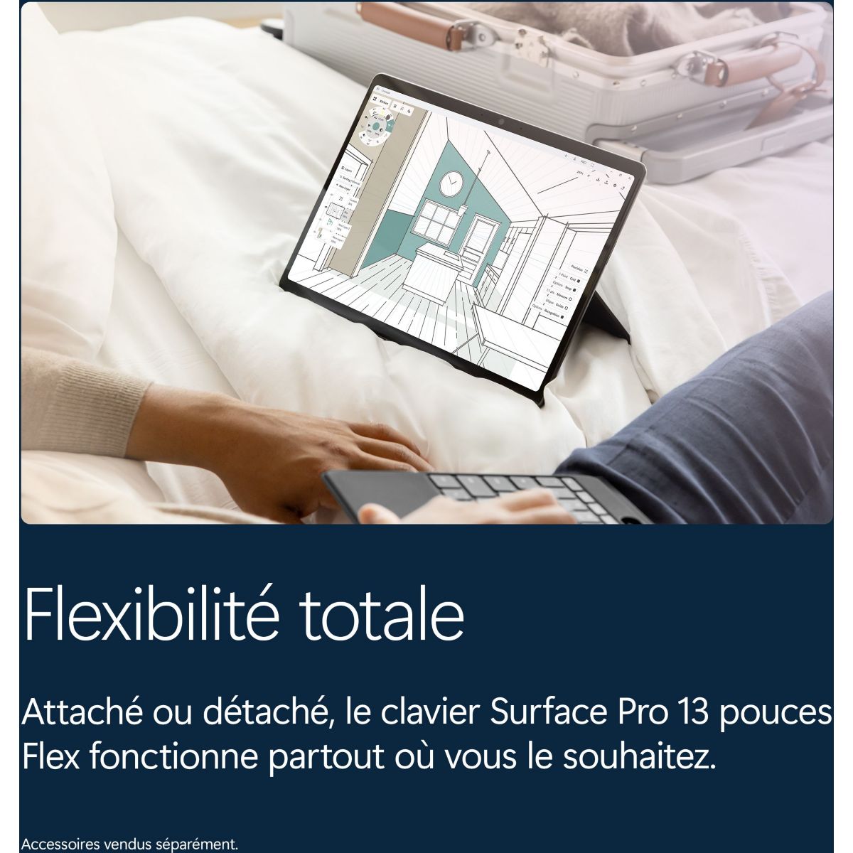PC Hybride SURFACE PRO 12e PLATINE 13" Tactile Snapdragon X plus 16 Go RAM LPDDR5x SSD 512 Go Copilot+PC couleur unique, MICROSOFT