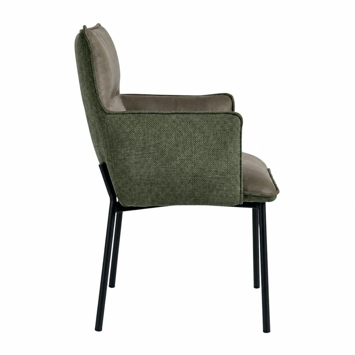 Chaise de table avec accoudoirs (lot de 2) KERALA vert, PIER IMPORT