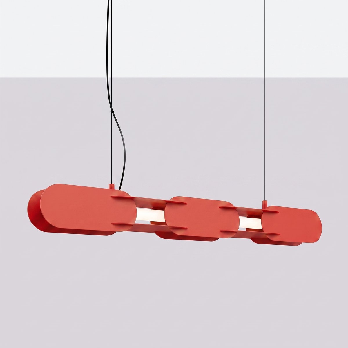 Suspension Acier Rouge LED 1 Chain rouge, EDEN