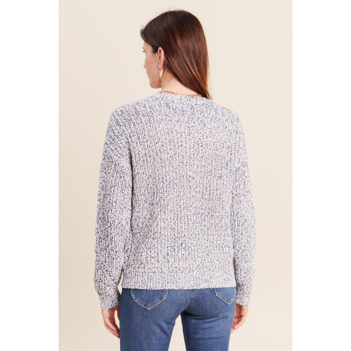Pull col v bleu roi, BREAL