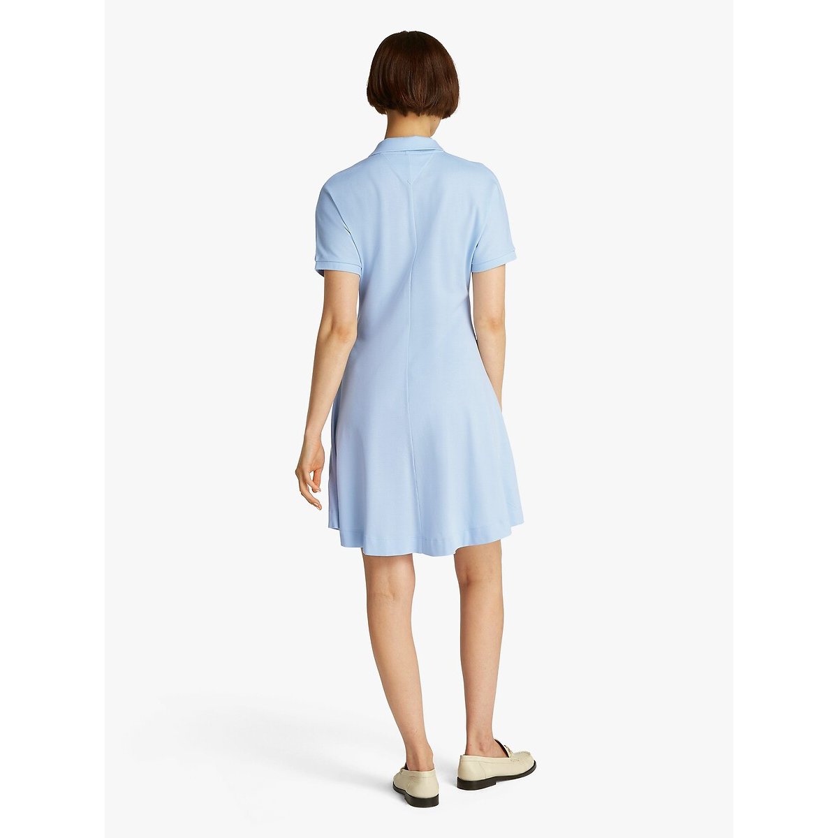 Robe-polo rayée évasée bleu, TOMMY HILFIGER