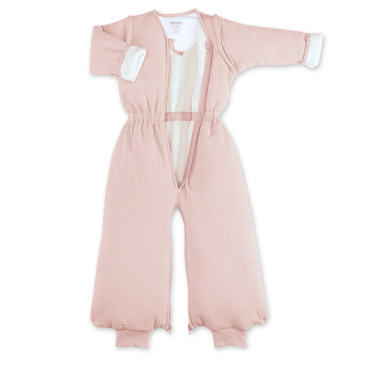 Gigoteuse jambes séparables hiver - TOG 3 Moelleux bien chaud blush, BEMINI
