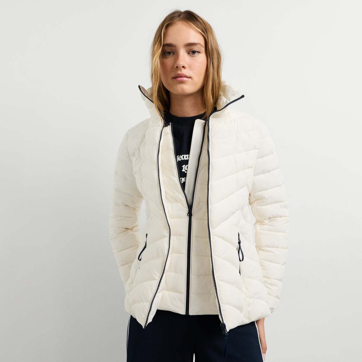 Doudoune Matelassée Imperméable blanche mousse, PEPE JEANS