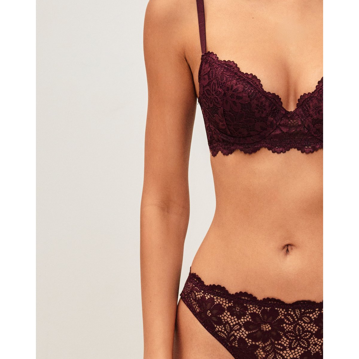 Soutien-gorge ampliforme en dentelle florale FAVORIZ marron, UNDIZ