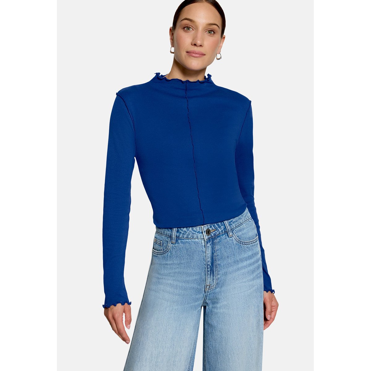 T-shirt à manches longues unicolore sodalite blue, ZERO