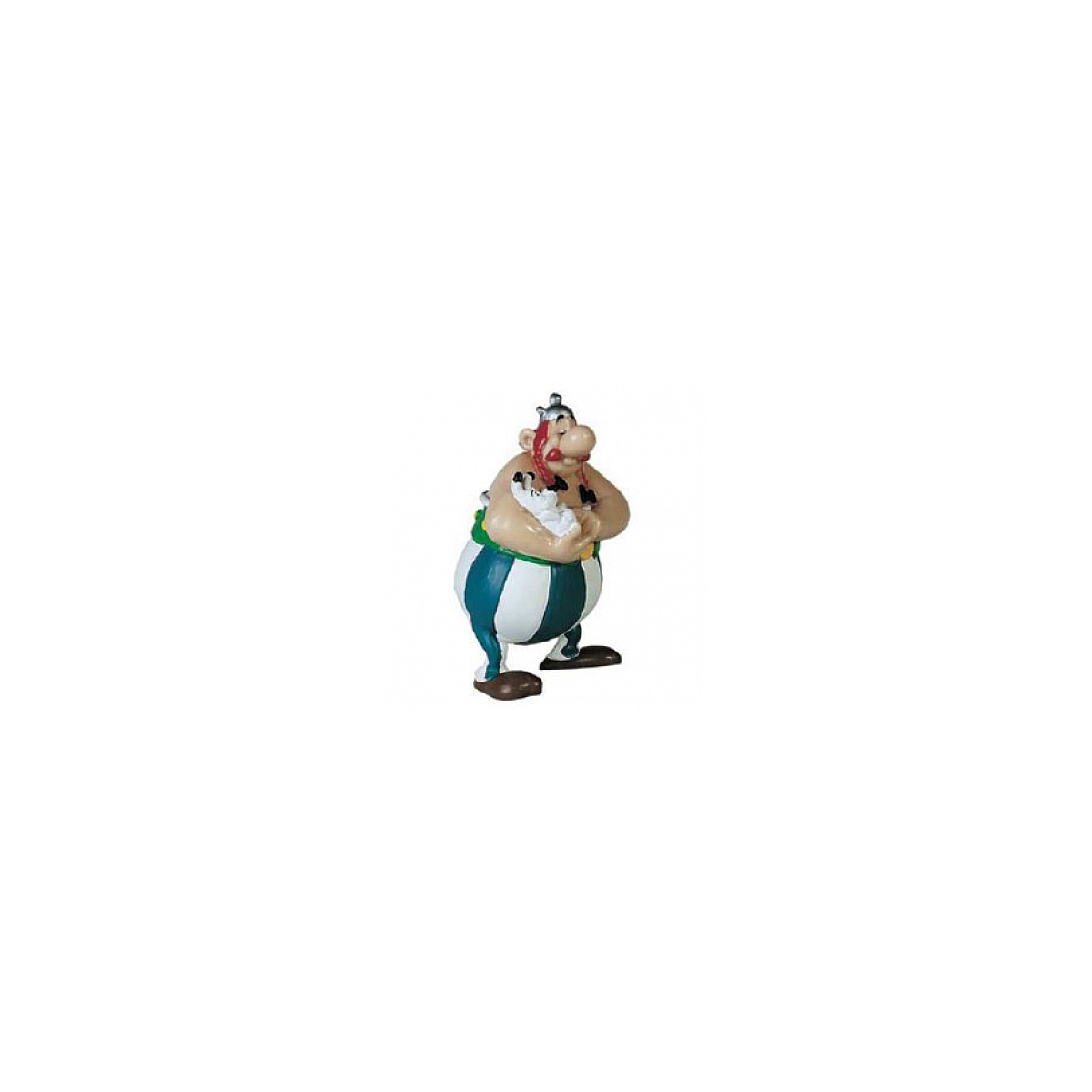 Figurine- Obelix Tenant Idefix couleur unique, PLASTOY