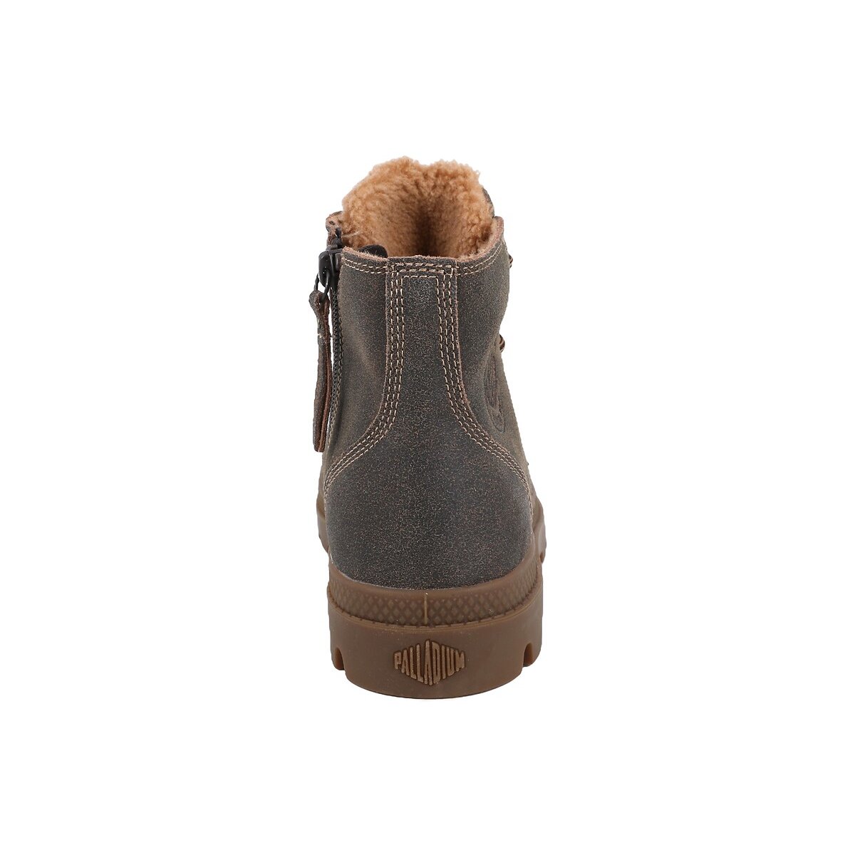 Botins em pele forrados PAMPA ZIP WL PILOT castanho escuro, PALLADIUM