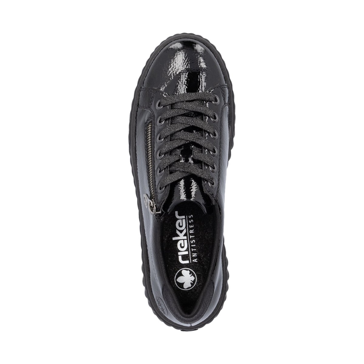 Basket Basse Cuir Lagro noir, RIEKER