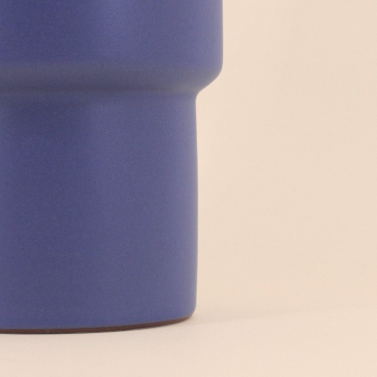 Vase tube rond, H20cm bleu, ORNAMI