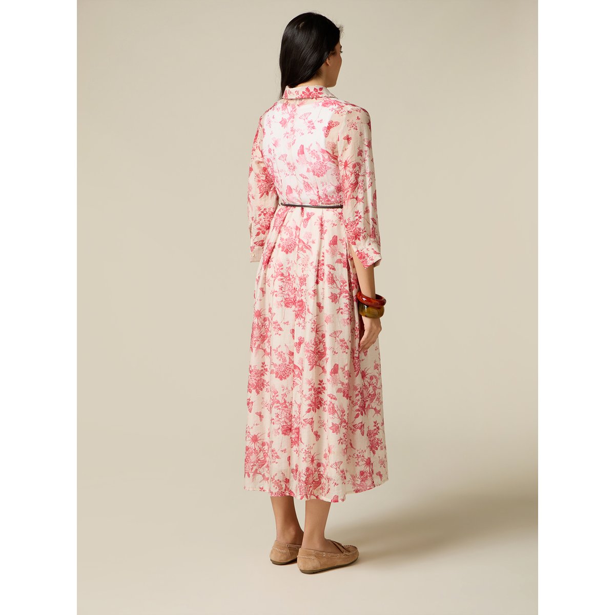 Robe chemisier fantaisie blanc, OLTRE