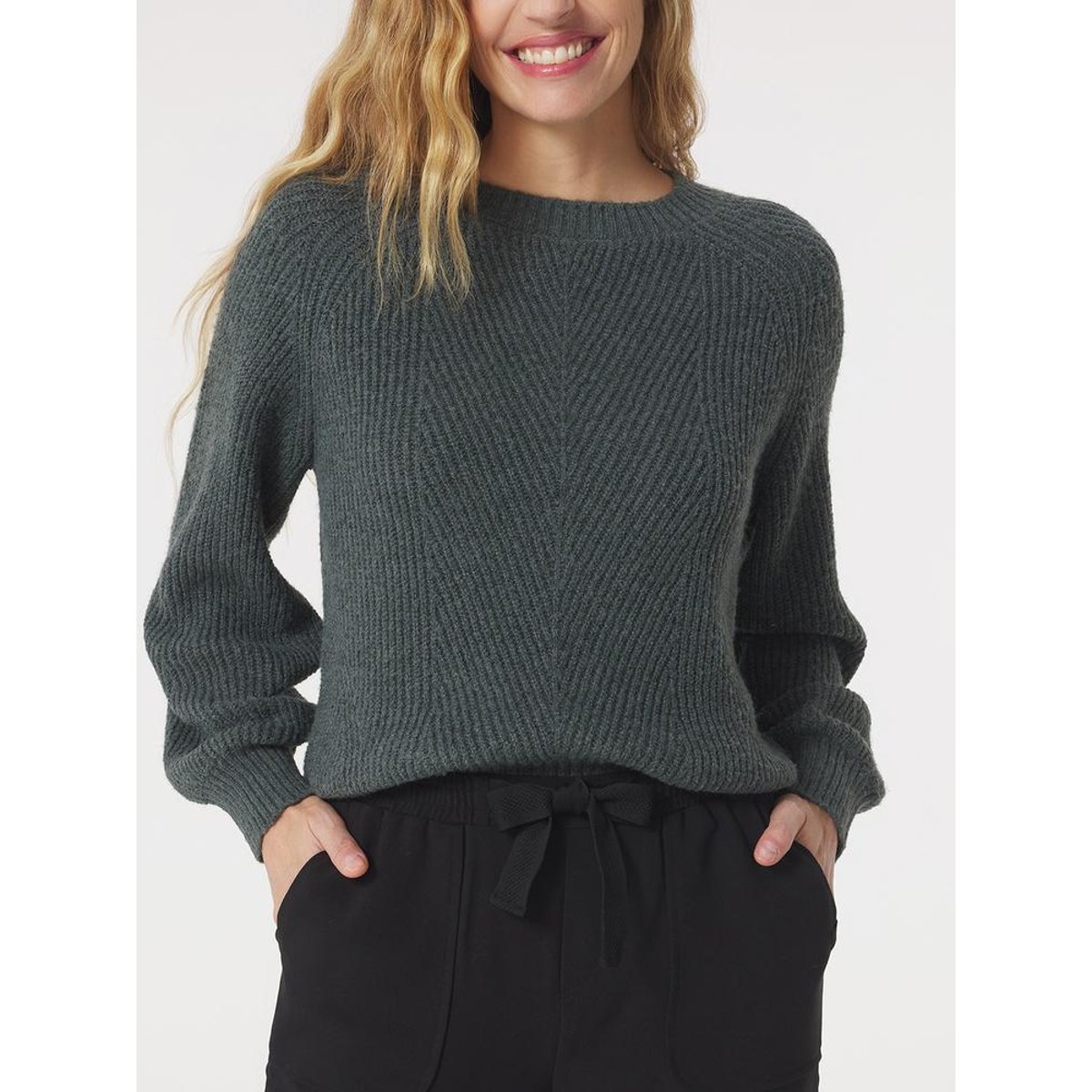 Pull col rond JENNYPUL19488 sapin, TBS