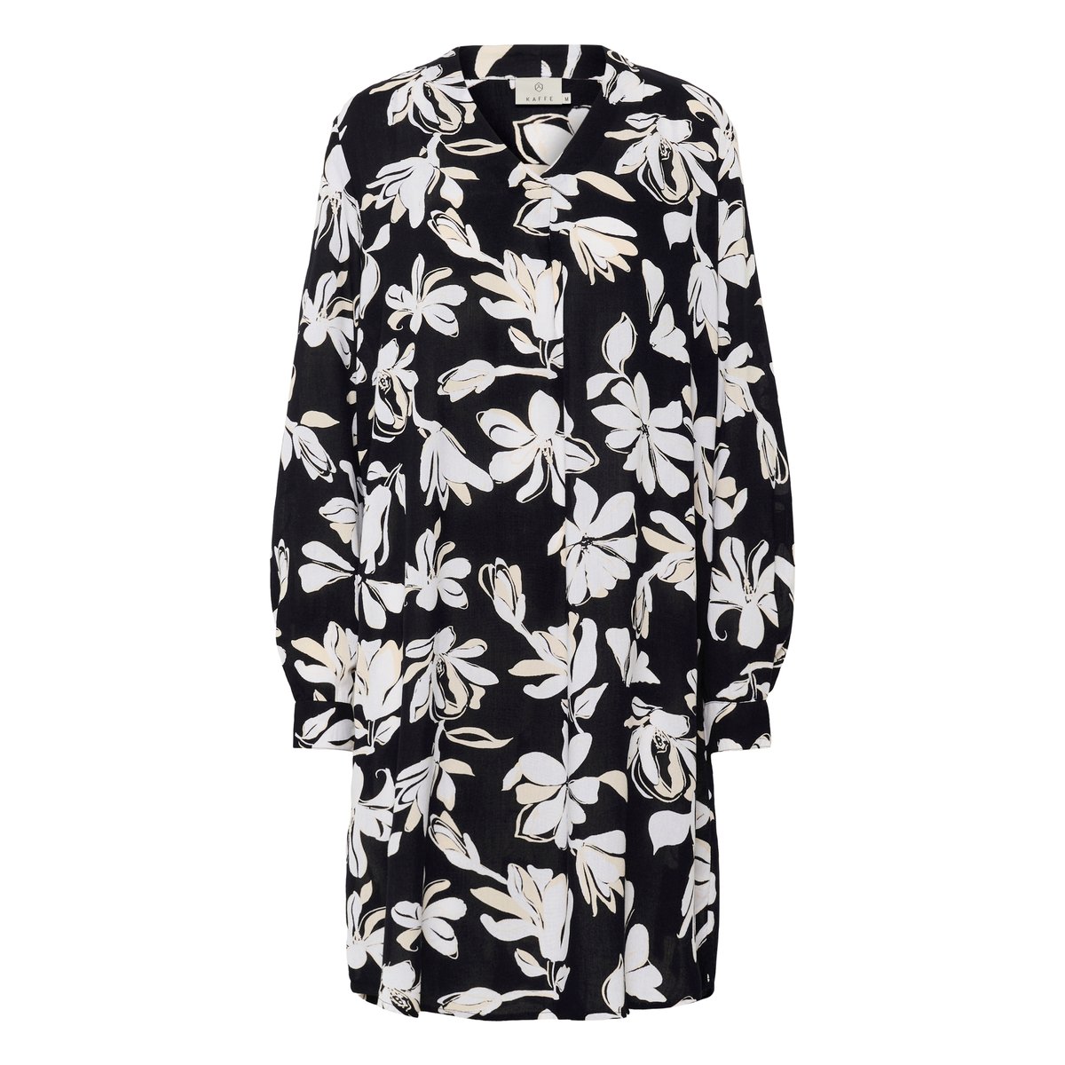 Dress noir/blanc floral, KAFFE