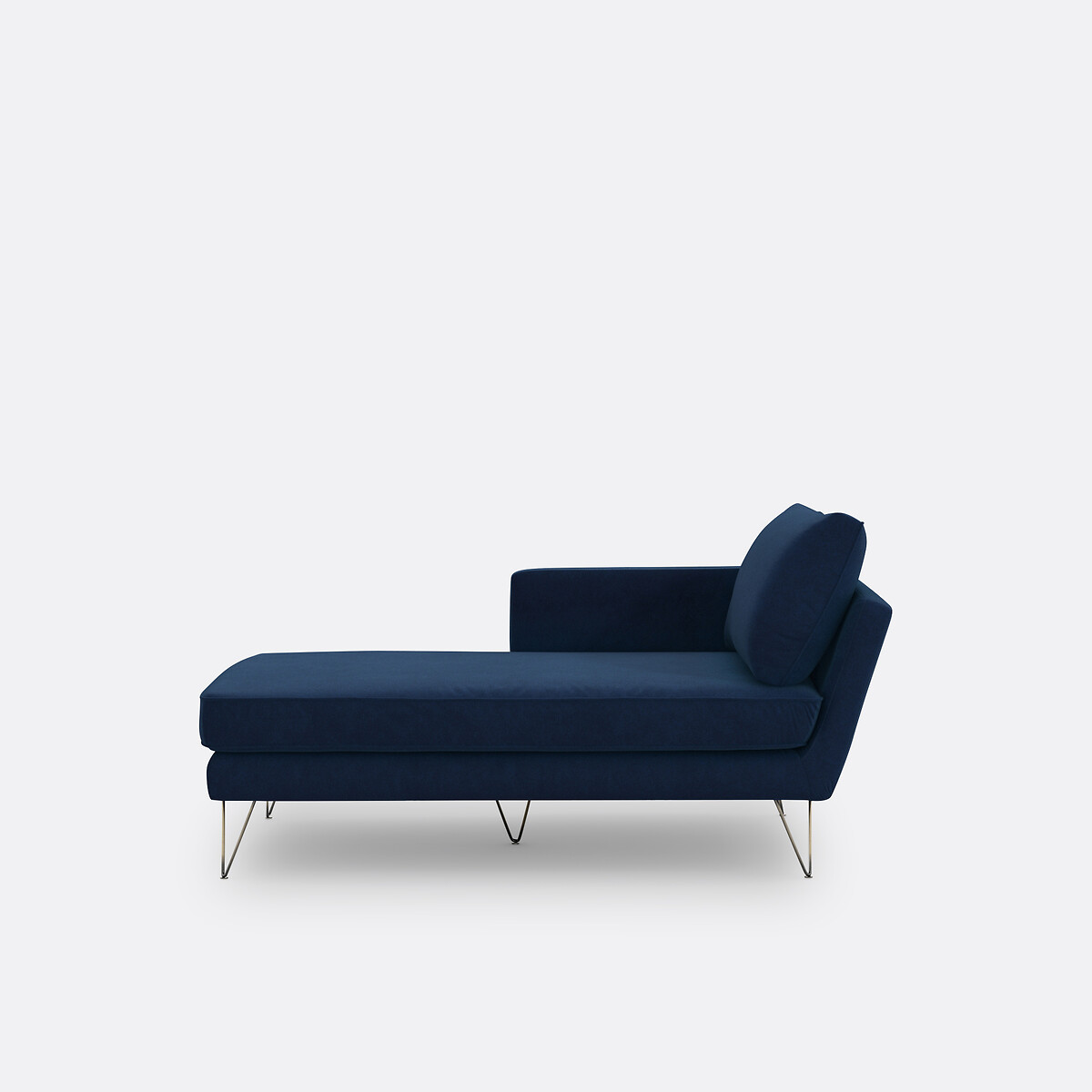 Méridienne velours Topim bleu nuit, LA REDOUTE INTERIEURS
