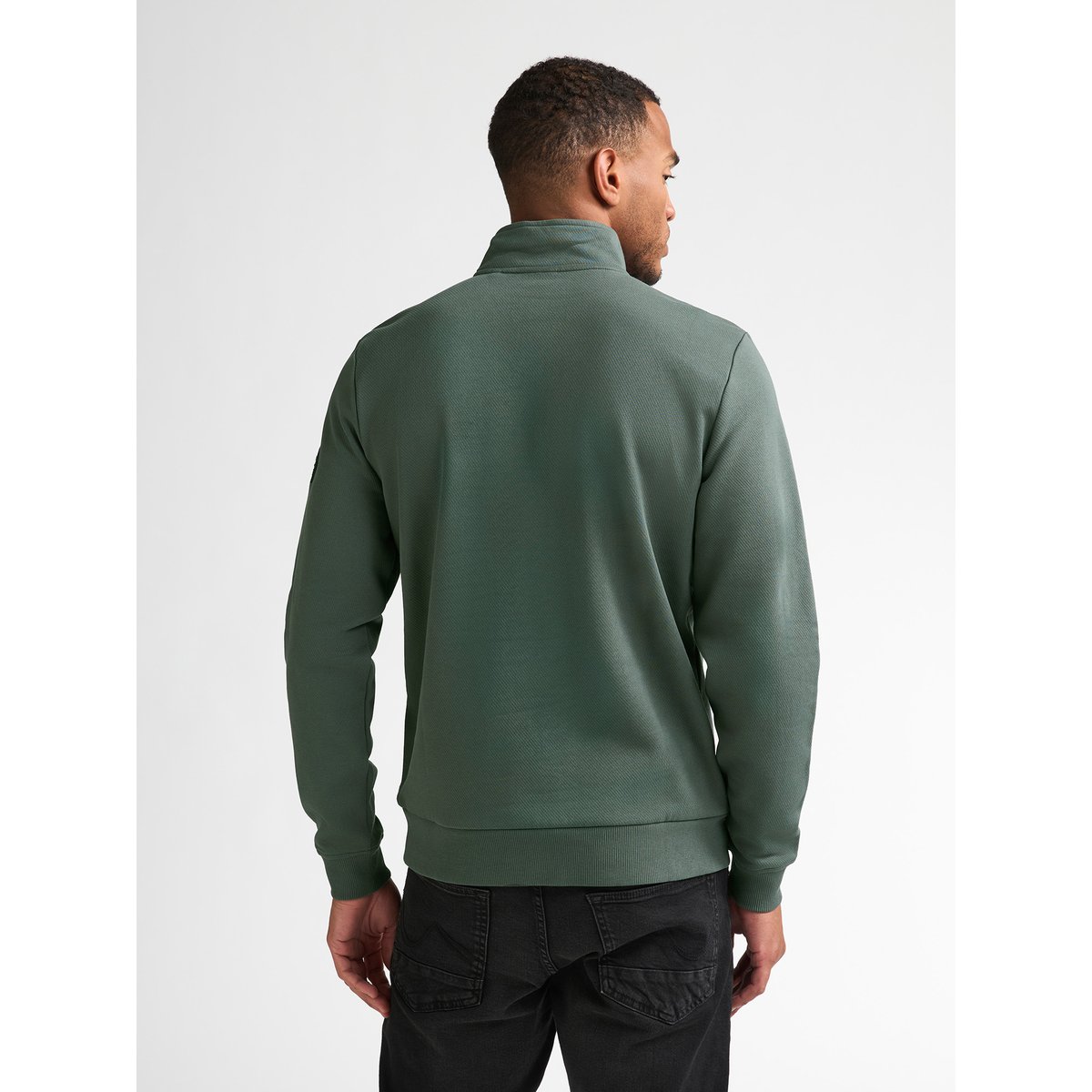 Sweat à col boutonné forgecore vert steel green, PETROL INDUSTRIES
