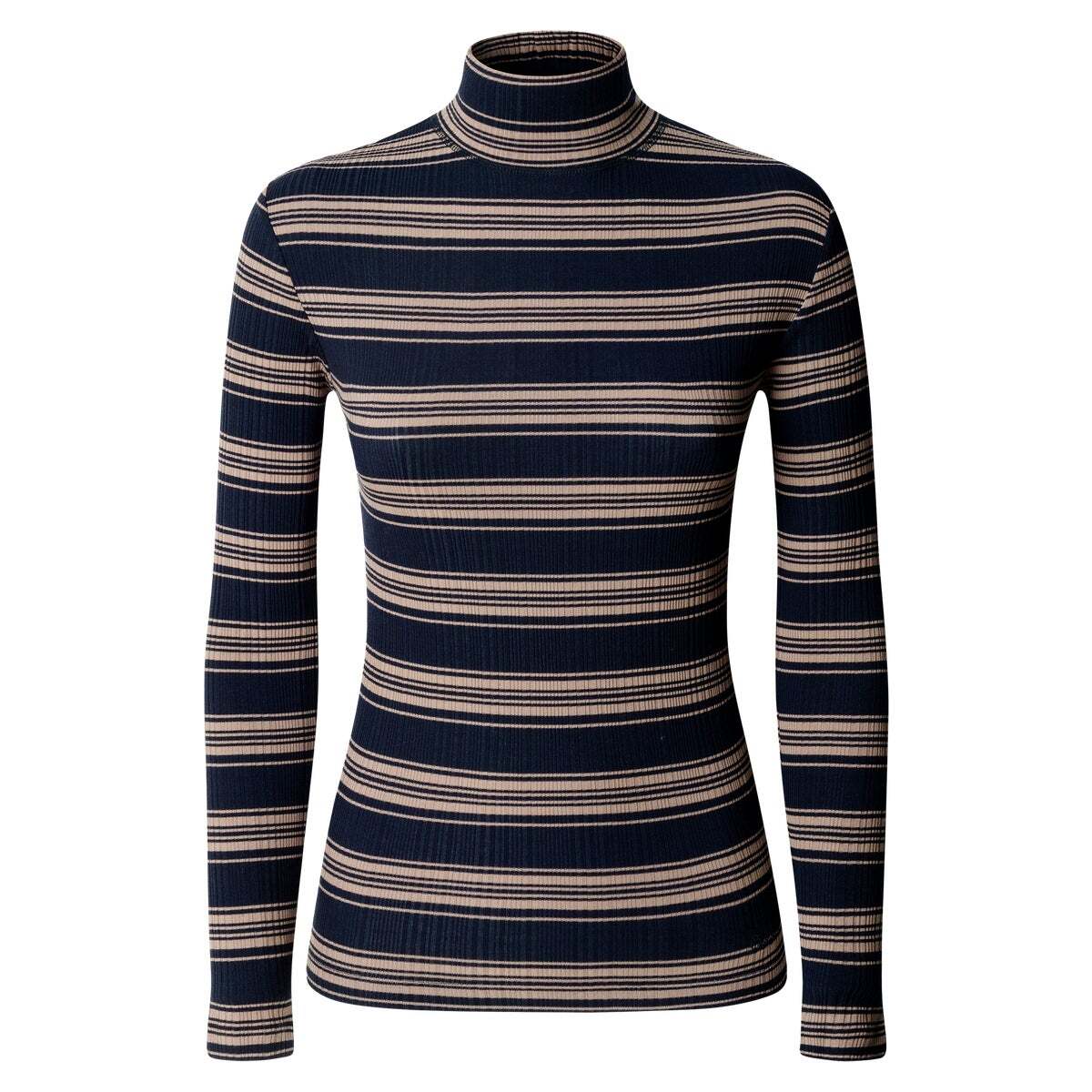 T-Shirt À Manches Longues En Tissu Côtelé bleu amiral, PEPE JEANS