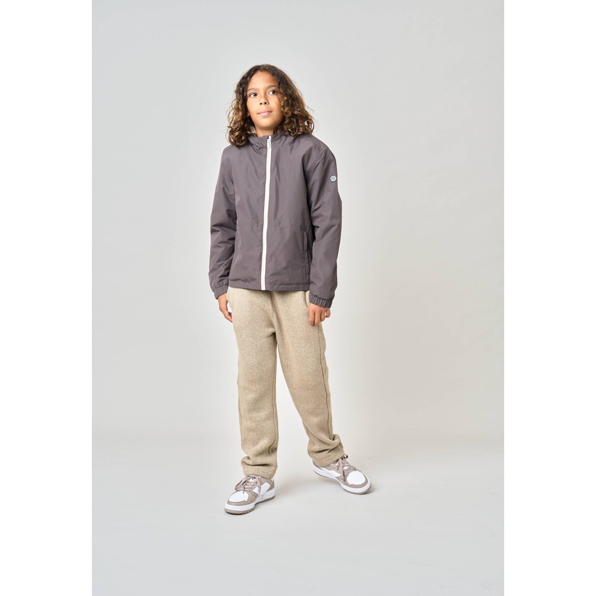 Blouson regular garçon doublé en sherpa VINCOURT espresso, DEELUXE