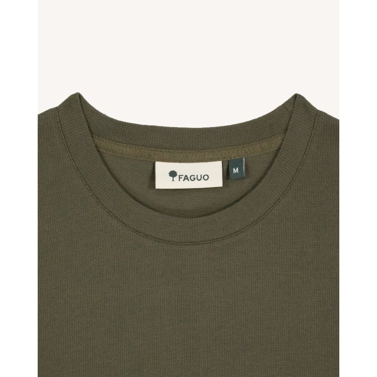 T-shirt en maille kaki, FAGUO