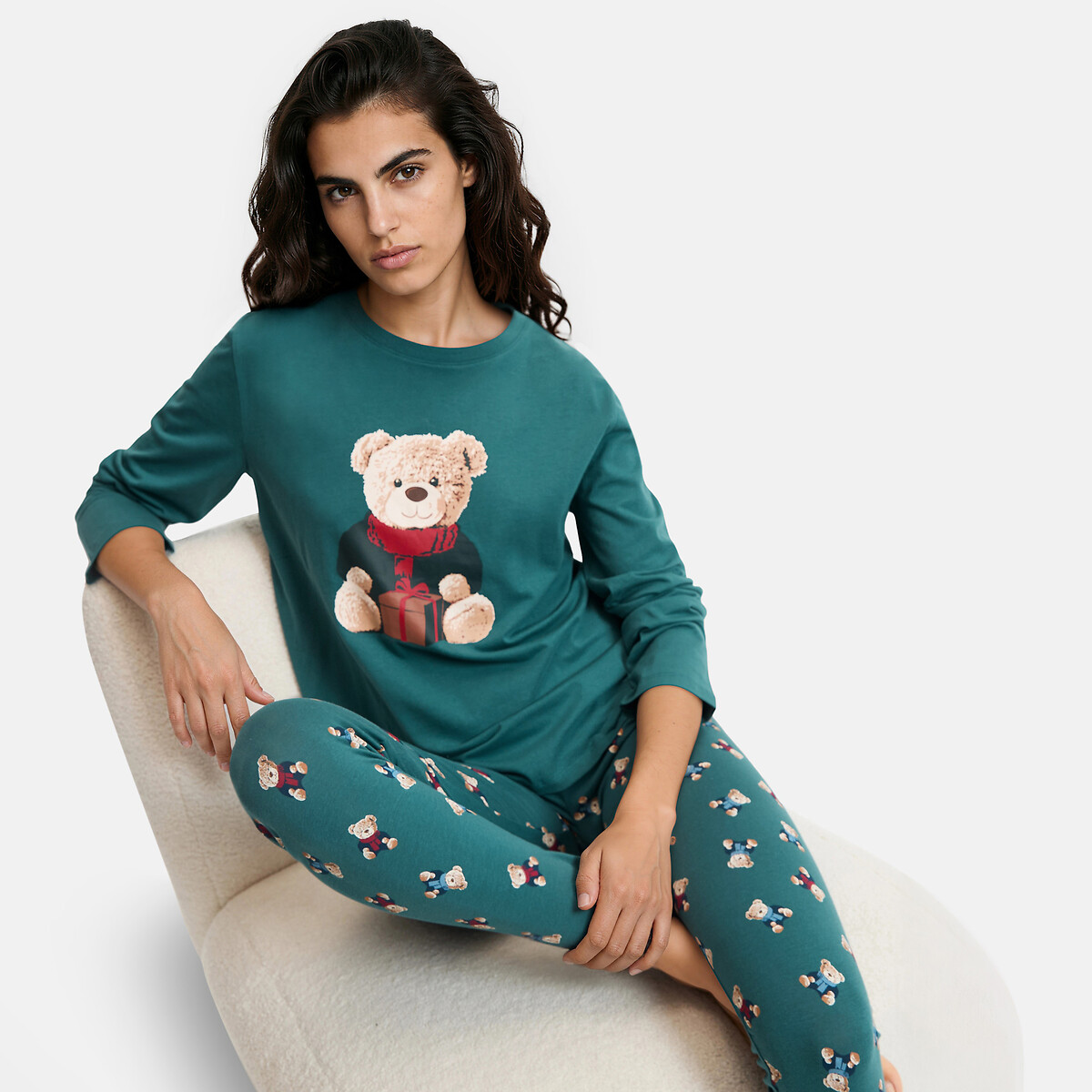 Tweedelige pyjama van jersey, met berenprint bedrukt, SO'HOME