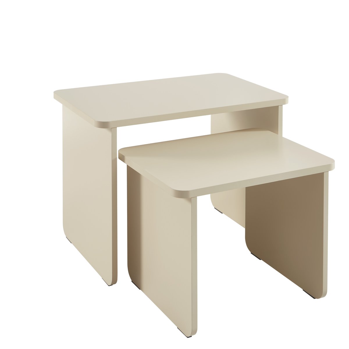 Tables basses gigognes AKKA beige, BAÏTA