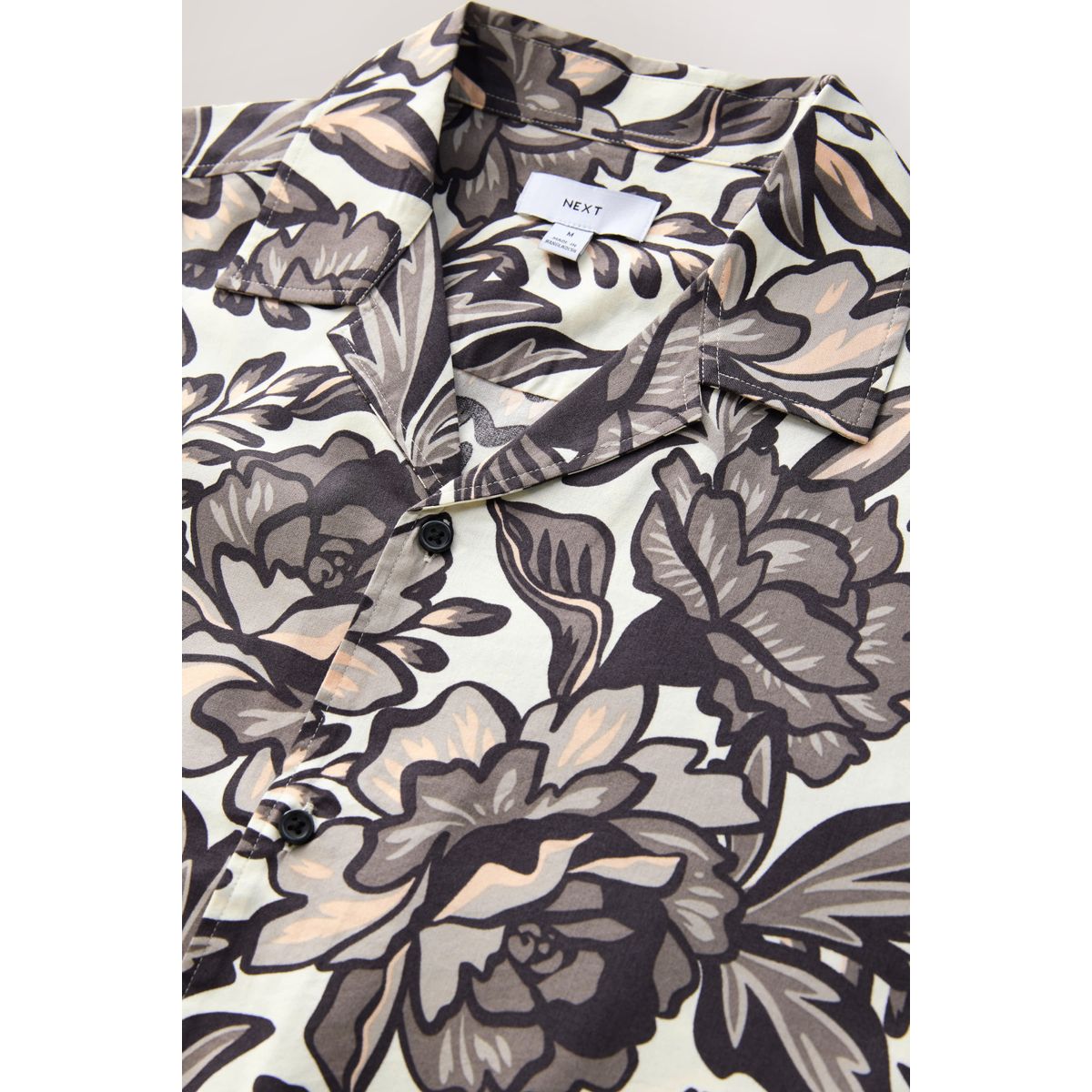 Chemise manches courtes à imprimé floral monochrome, NEXT