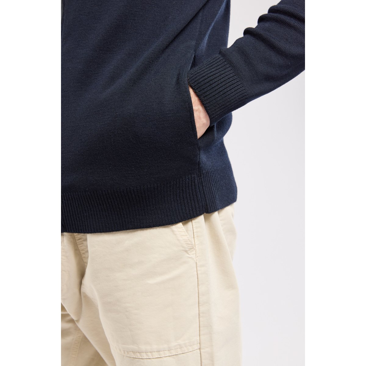 Cardigan en laine et acrylique ERDEVEN rich navy, ARMOR-LUX